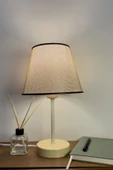 Vivido Home Hasır Kum beji Krem Abajur thumbnail 1