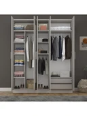 5 Kapaklı Gardırop 180cm  KÜL GRİ thumbnail 2