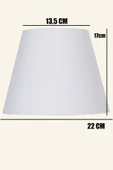 Vivido Home Beyaz Kumaş Ikili Modern Abajur Şapkası thumbnail 2