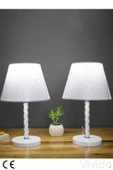 Vivido Home Beyaz Elegant İkili Abajur thumbnail 1