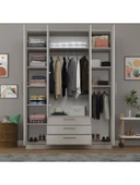 4 Kapaklı Gardırop 160cm  KÜL GRİ thumbnail 2