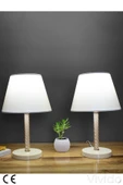 Vivido Home Krem Elegant İkili Abajur thumbnail 1