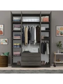 4 Kapaklı Gardırop 160cm  ANTRASİT thumbnail 2