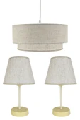 Vivido Home Lina Üçlü Avize & Abajur Seti, Dora - 1