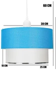Vivido Abajur Mavi Deko Tekli Sarkıt Avize - 3