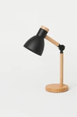 Vivido Home Doğal Ahşap İskandinav Siyah Masa Lambası thumbnail 3