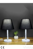 Vivido Home Siyah Elegant İkili Abajur thumbnail 1