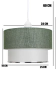 Vivido Abajur Yeşil Deko Tekli Sarkıt Avize - 3
