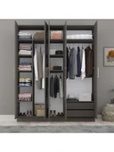 5 Kapaklı Gardırop 180cm  ANTRASİT thumbnail 2