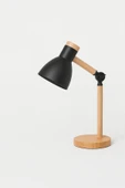 Vivido Home Doğal Ahşap İskandinav Siyah Masa Lambası thumbnail 3