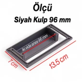 Marko Siyah Metal Dikdörtgen Gömme Mobilya Kulp Modern Dolap ve Çekmece Dayanıklı Dekoratif Kulplar thumbnail 2