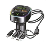 TORİMA G15 – FM Transmitter, TF/USB Müzik ve 18W Hızlı Şarj Özellikli Araç Cihazı thumbnail 5