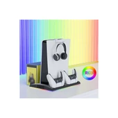 Hepu TP5-3570 PS5 Soğutucu Şarj Standı | DualSense Şarj RGB Işık 3 Fan Hızlı Dock İstasyonu - 4