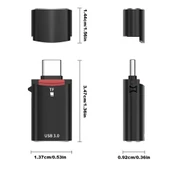 Type C USB 3.0 OTG Dönüştürücü & Microsd Kart Okuyucu – Tüm Tip-C/USB Cihazlar İçin - 5