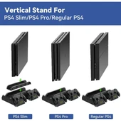 PS4 Slim 3 Fanlı Soğutucu Stand + Çift Şarj Dock – TP4-882C - 4
