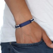 Parlement Mavi İsim Yazılabilir Ful Çelik Bileklik 31831G2D3M thumbnail 3