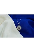 yuvarlak oltutaşı gümüş kolye sk0008 - 1