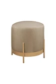 MİO PUF, METAL HALKALI PUF, MAKYAJ OTURAĞI ,PUF BENCH MONTAJSIZ OTURAK GOLD METAL AYAKLI - 2
