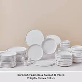Karaca Stream Bone Sunset 53 Parça 12 Kişilik Yemek Takımı Platin - 2