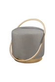 LOOP SERİSİ PUF, METAL HALKALI PUF, MAKYAJ OTURAĞI ,PUF BENCH MONTAJSIZ OTURAK GOLD METAL AYAKLI - 2