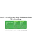 Möllers Omega 3 Tutti Frutti Aromalı Balık Yağı 150 ml - 2
