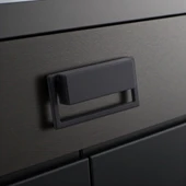 Marko Siyah Metal Dikdörtgen Gömme Mobilya Kulp Modern Dolap ve Çekmece Dayanıklı Dekoratif Kulplar thumbnail 4