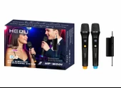 HEPU HP-M001 Çiftli Kablosuz Mikrofon Sistemi – Dijital Ekranlı, Gecikmesiz Ses Aktarımı, Şarjlı Alıcı ile Pratik Kurulum - 1