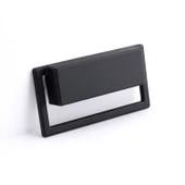 Marko Siyah Metal Dikdörtgen Gömme Mobilya Kulp Modern Dolap ve Çekmece Dayanıklı Dekoratif Kulplar thumbnail 1