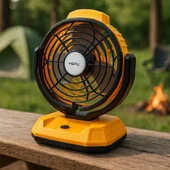 HEPU HP F878 | 7200 mAh Bataryalı Taşınabilir Fan – LED Işıklı, Kamp ve Masaüstü Uyumlu, 10 Saat Serinlik - 5