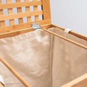 Periboia Büyük Boy Ahşap Bambu Kirli Sepeti 45x45x62 thumbnail 4