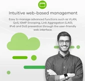 ZYXEL 24 Bağlantı Noktalı Gigabit Ethernet Akıllı Switch GS1900-24 - 4