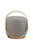 LOOP SERİSİ PUF, METAL HALKALI PUF, MAKYAJ OTURAĞI ,PUF BENCH MONTAJSIZ OTURAK GOLD METAL AYAKLI - 1
