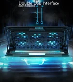 8 Fanlı RGB Işıklı Gaming Notebook Soğutucu – Yükseklik Ayarlı - 3