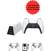 PS5 DualSense Kablosuz Oyun Kolu Şarj Standı – Çiftli / Hızlı Şarj - 4