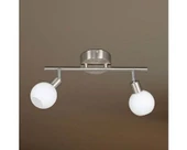 Rsylight Metal İnox Kaplama 2 Li 180 Derece Beyaz Opal Camlı Tavan Plofyoner Avize - 1