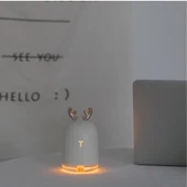 Kuru Ortamı Nemlendiren Geyikli Led Işıklı Hava Nemlendirici Buhar Makinesi Lovely Humidifier thumbnail 1