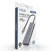 INCA ITPT-4T TYPE-C HUB X4 TYPE-C PORT 3.1 10GBPS ALUMINYUM KASA ÇOKLAYICI thumbnail 2