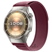 Huawei Watch GT6 Pro 46mm Uyumlu Kordon Trail Loop Yumuşak Kumaş Kordon  Kırmızı thumbnail 1