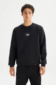 Mid Logo Baskılı Sweatshirt Black Black M thumbnail 1
