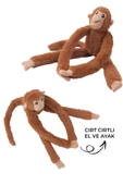 Peluş Maymun Yapışkanlı El Oyuncak Hediyelik Çocuk Odası Dekorasyon Uyku Oyun Arkadaşı - 7