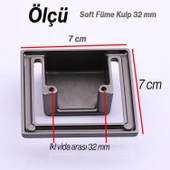 Marko Füme Metal Gömme Tarz Mobilya Kulp 32 mm Modern Dekoratif Dolap ve Çekmece Kulbu Dayanıklı thumbnail 4