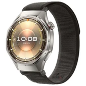 Huawei Watch GT6 Pro 46mm Uyumlu Kordon Trail Loop Yumuşak Kumaş Kordon  Siyah thumbnail 1