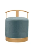 PUFİ PUF GOLD METAL ÇERÇEVELİ KETEN ÇOK AMAÇLI DEKORATİF OTURAK, MAKYAJ OTURAĞI,MONTAJSIZ PUF BENCH - 2