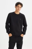 Erkek Baskılı Sweatshirt Black Black L thumbnail 1