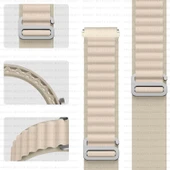 Huawei Watch GT6 Pro 46mm Uyumlu Kordon Alpine Loop Kancalı Kumaş Kordon  Starlight thumbnail 4