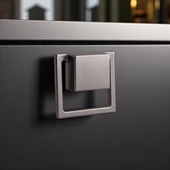 Marko Füme Metal Gömme Tarz Mobilya Kulp 32 mm Modern Dekoratif Dolap ve Çekmece Kulbu Dayanıklı thumbnail 5