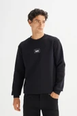 Mid Logo Baskılı Sweatshirt Black Black M thumbnail 4