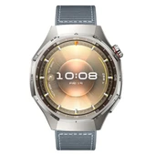 Sneezy Huawei Watch GT6 Pro 46mm İle Uyumlu Metal Tokalı Dikiş Desenli Dokuma Silikon Kordon  Gri thumbnail 4