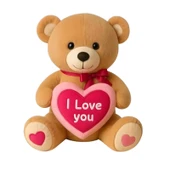 Peluş 40 cm I Love Kalpli Ayı - 1
