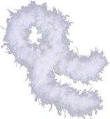 Beyaz Renk Kabarık Kalın Otriş Boa Tüy 6 cm Genişlik 180-200 cm Uzunluk thumbnail 1